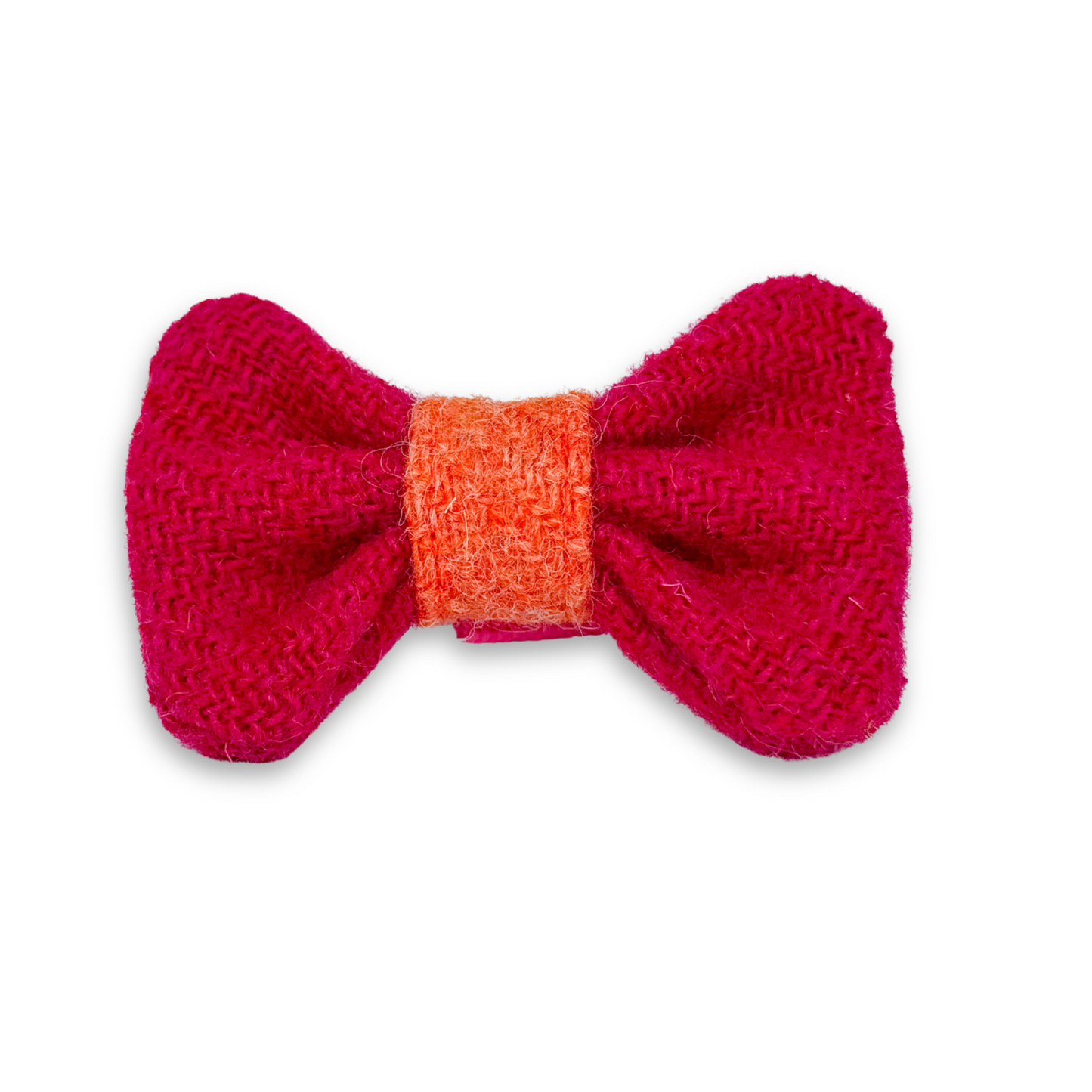 BERTI in Pink Punch - Harris Tweed® Halsband-Set mit Fliege
