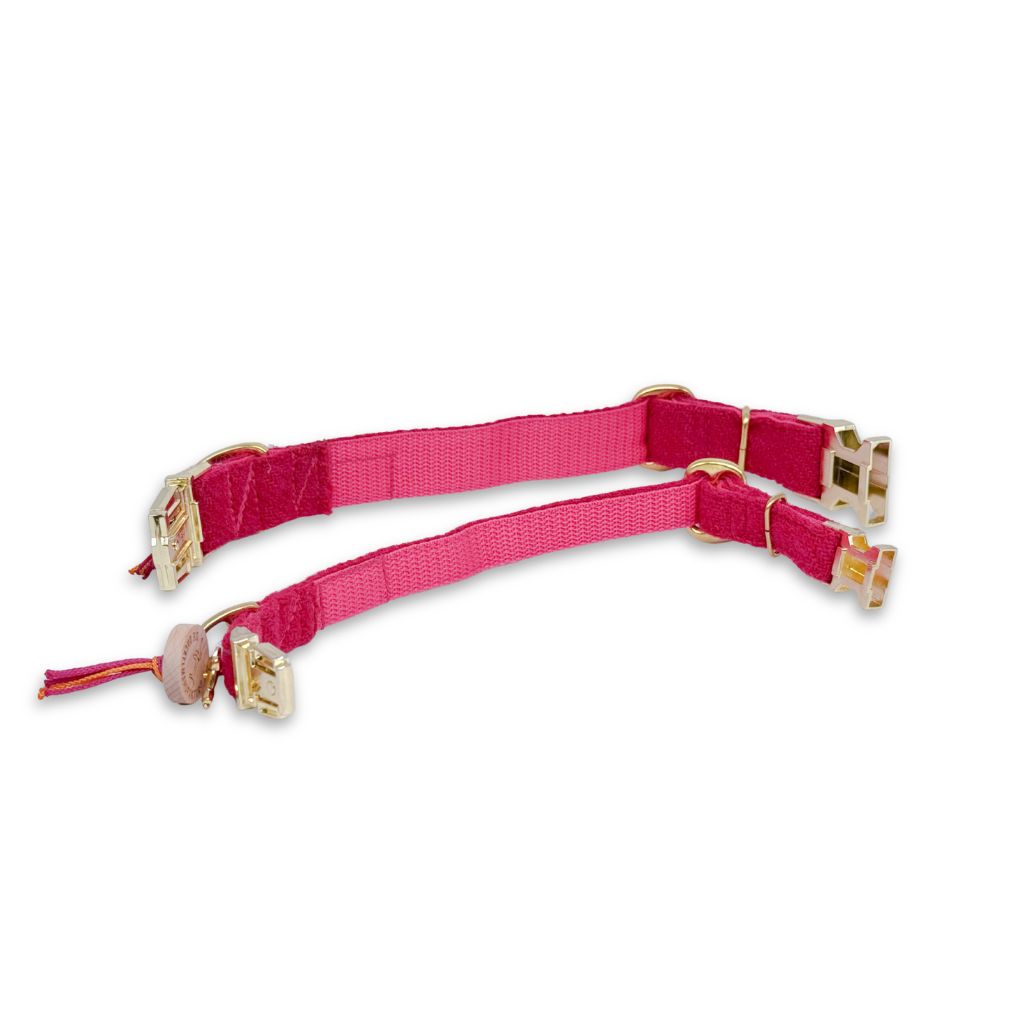 BERTI in Pink Punch - Harris Tweed® Halsband