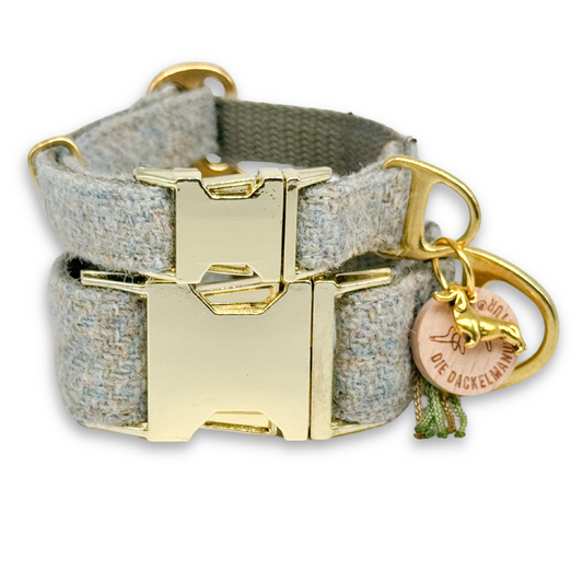 ALBERT in Greenwich Sage - Harris Tweed® Halsband-Set mit Fliege