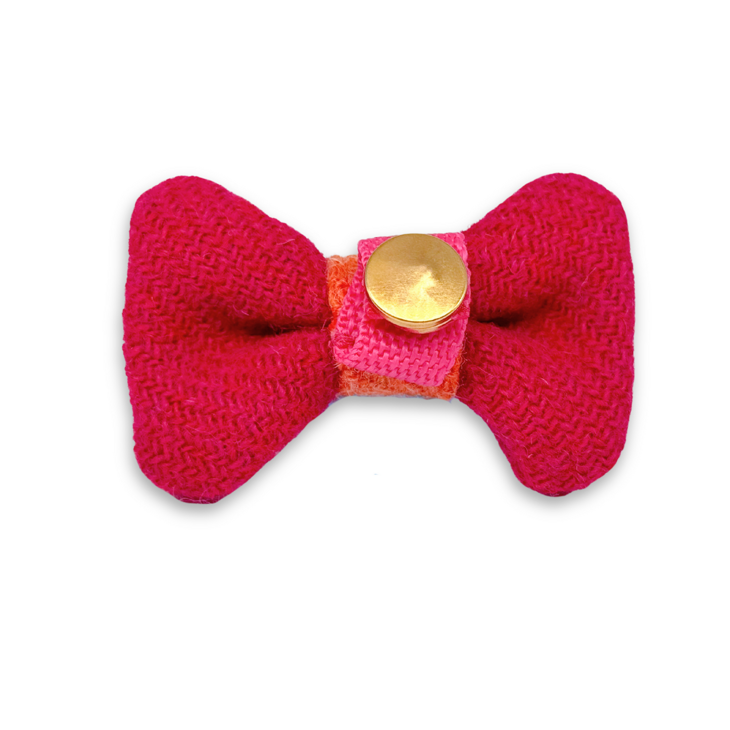 BERTI in Pink Punch - Harris Tweed® Halsband-Set mit Fliege