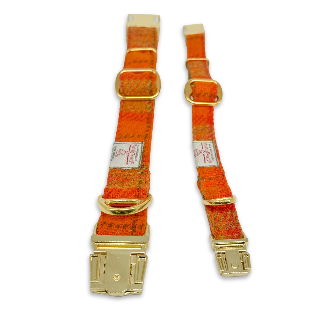 Paulchen in Cozy Fall - Harris Tweed® Halsband-Set mit Fliege