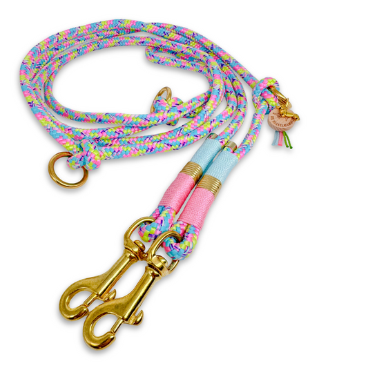 SMILLA in Ibiza Bloom - 8 mm Hundeleine, 2,20 m, 3-fach verstellbar, Crossbody