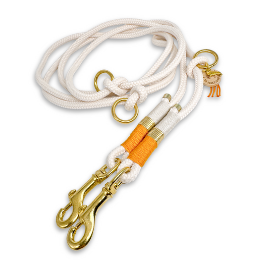 POLLY in Creamsicle - 8 mm Hundeleine, 2,20 m, 3-fach verstellbar, Crossbody