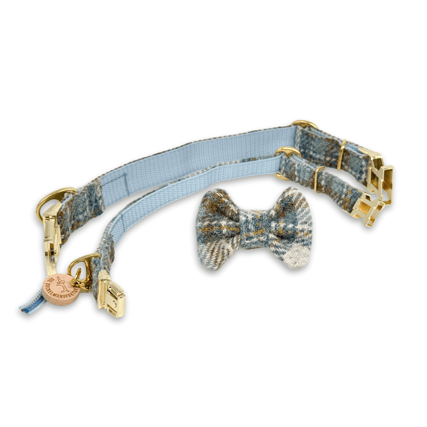 HINNERK in Küstenlicht - Harris Tweed® Halsband-Set mit Fliege