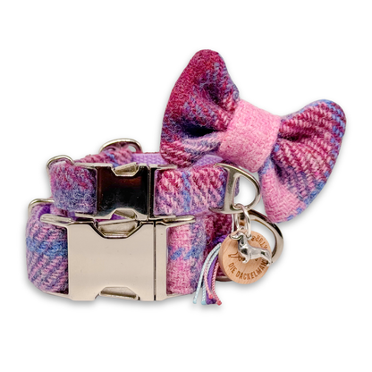 GRETA in Nordic Bloom - Harris Tweed® Halsband-Set mit Fliege