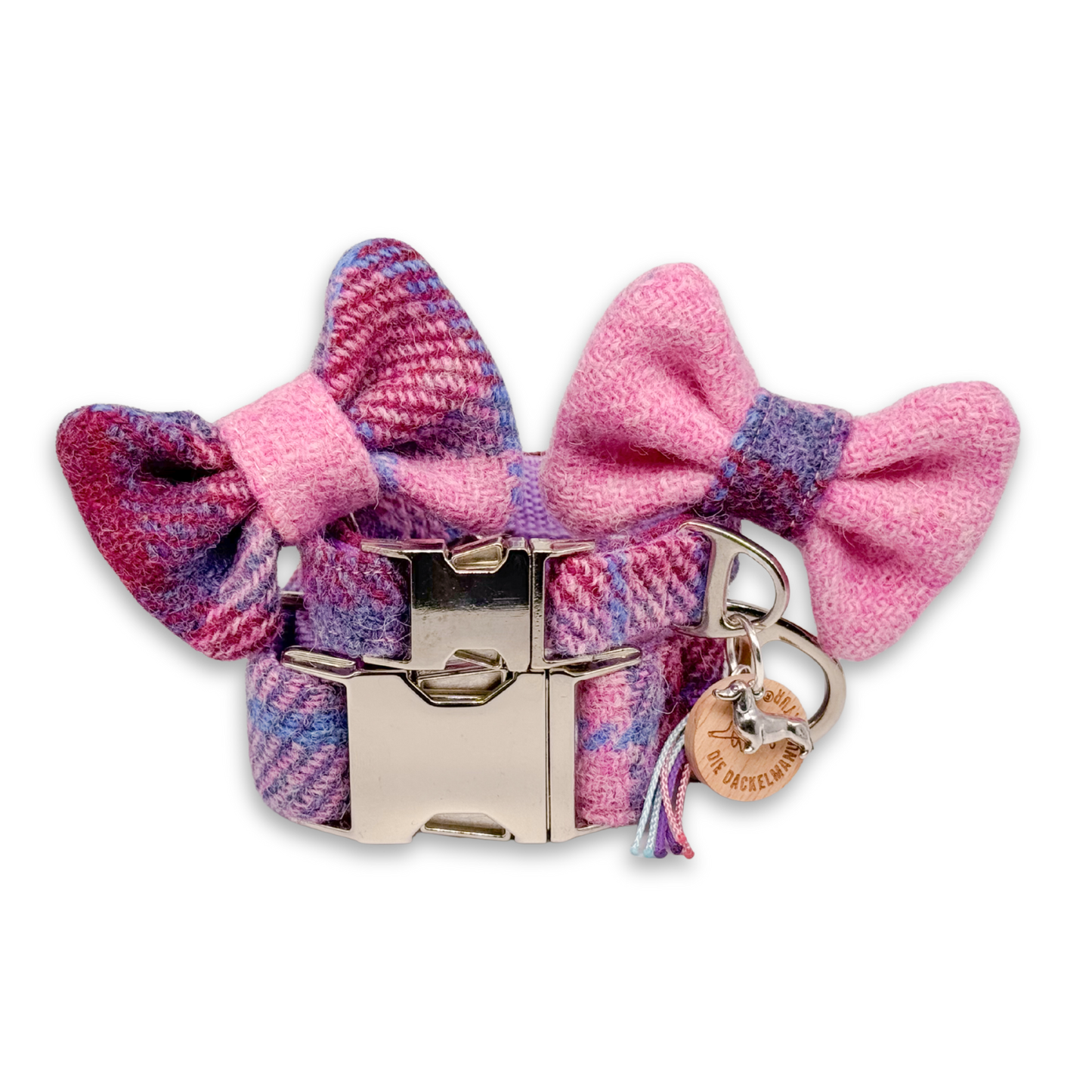 GRETA in Nordic Bloom - Harris Tweed® Halsband-Set mit Fliege