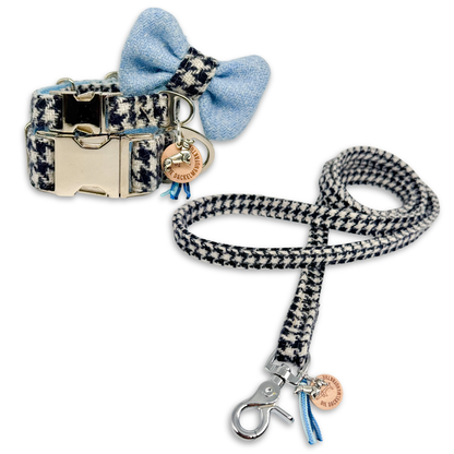 WILMA in Midnight in Paris - Harris Tweed® Halsband-Set mit Fliege