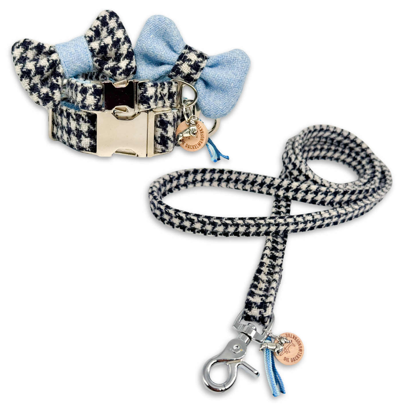 WILMA in Midnight in Paris - Harris Tweed® Halsband-Set mit Fliege