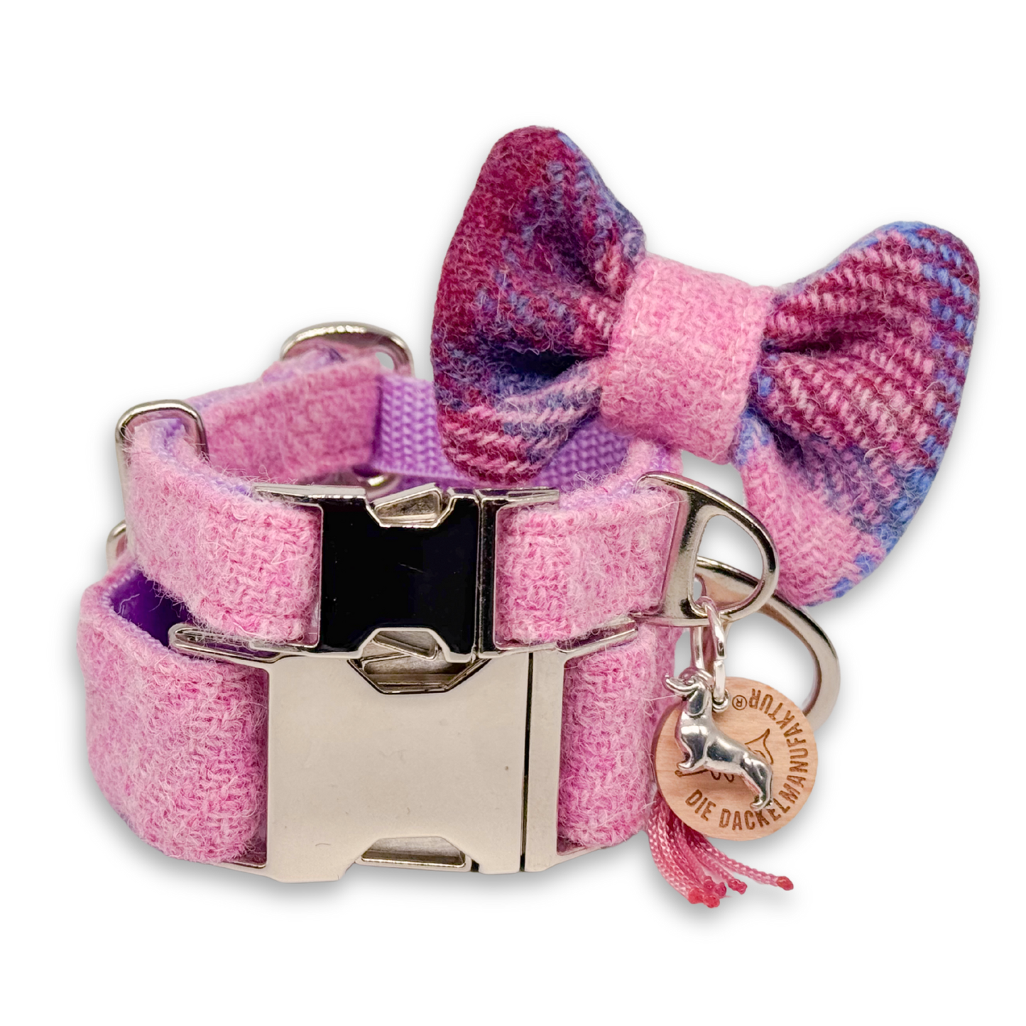 THEO in Autumn Rose - Harris Tweed® Halsband-Set mit Fliege