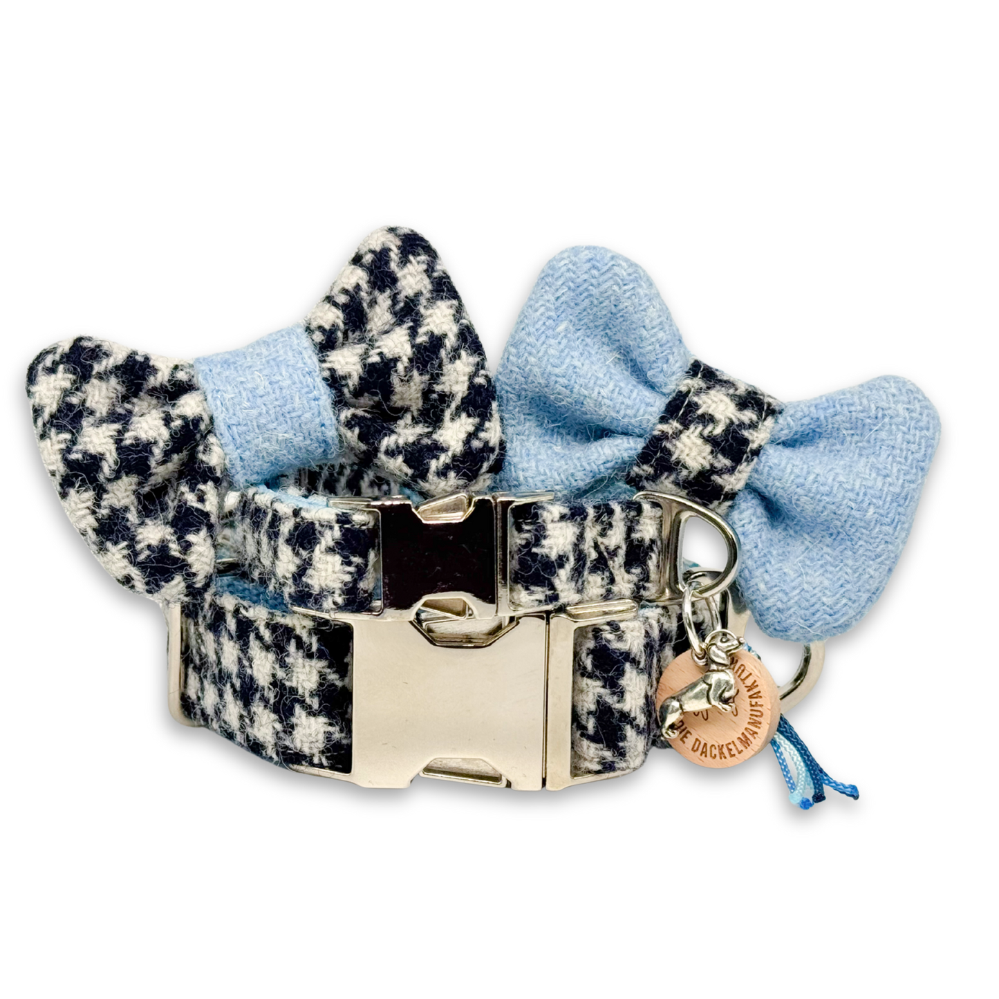 WILMA in Midnight in Paris - Harris Tweed® Halsband-Set mit Fliege