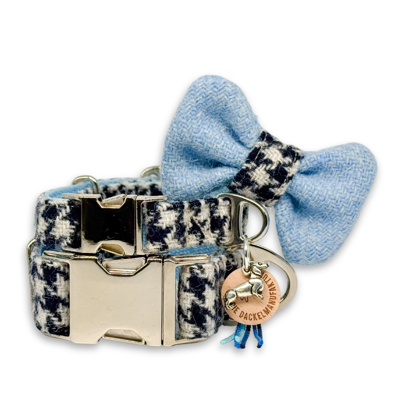 WILMA in Midnight in Paris - Harris Tweed® Halsband-Set mit Fliege