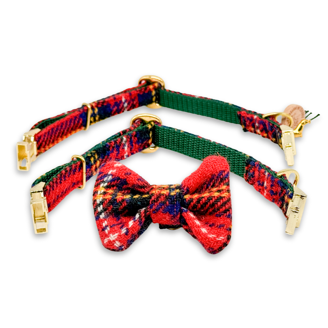 TILDA in Merry Christmas - Harris Tweed® Halsband-Set mit Fliege