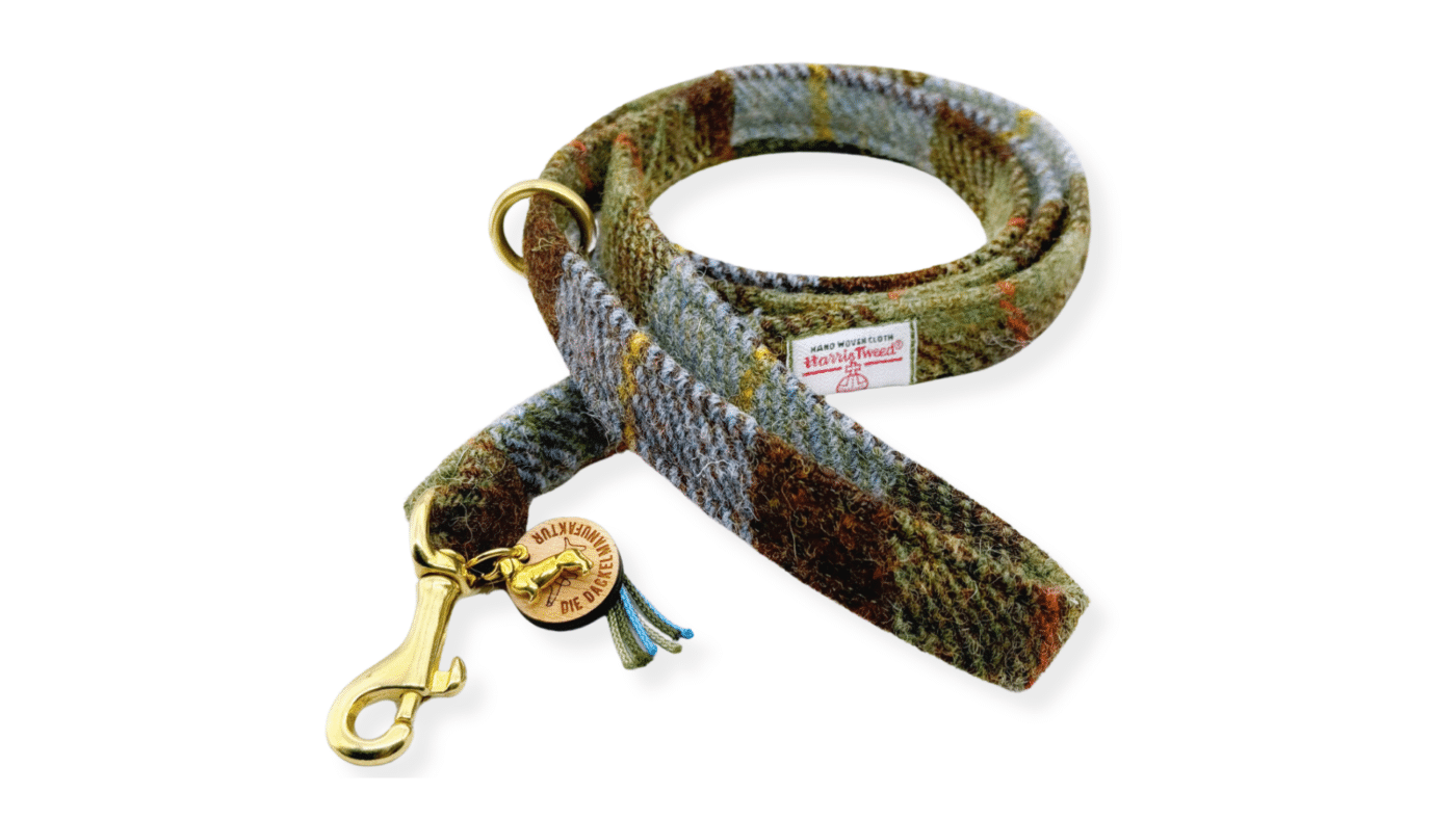 Hundeleine und Halsband aus Harris Tweed